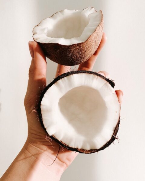 coconut in half