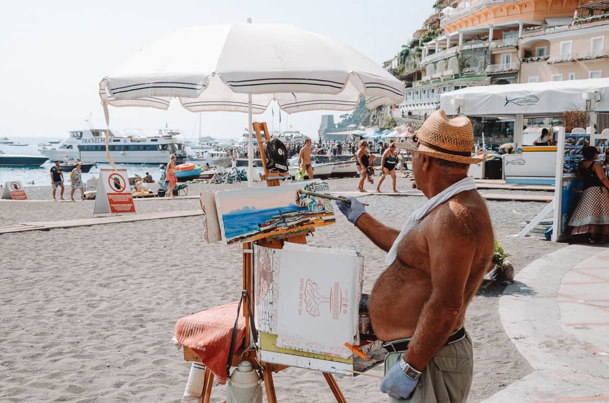 Peintre à Positano