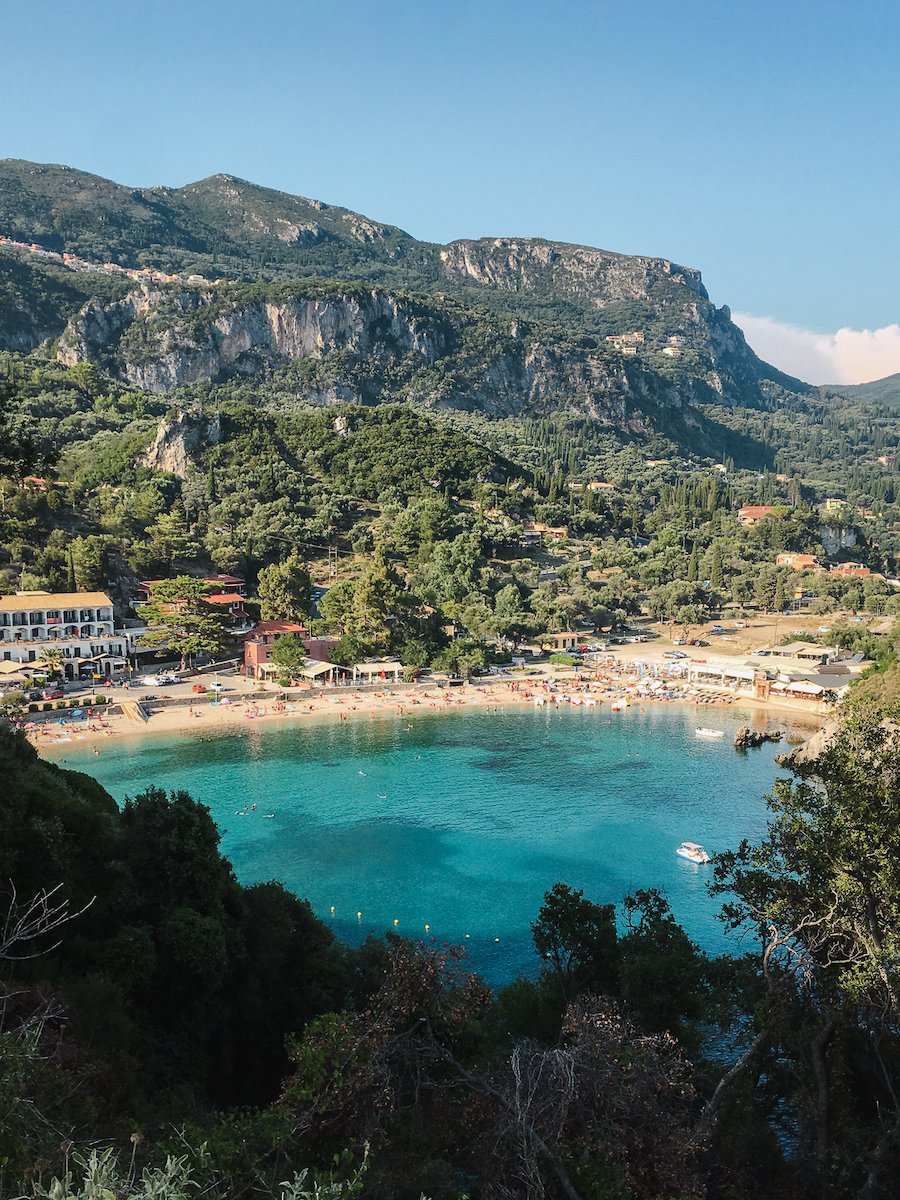 Corfou Paleokastritsa vue depuis le monastère