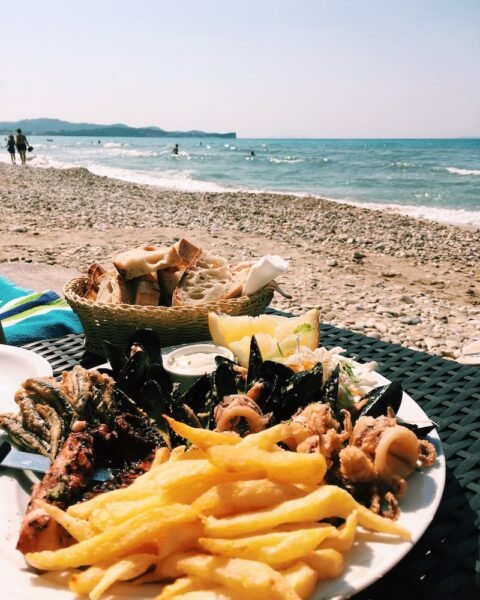 Delicious seafood in Corfu