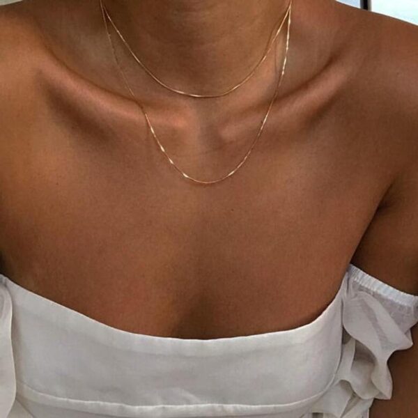 Gold waterproof necklace