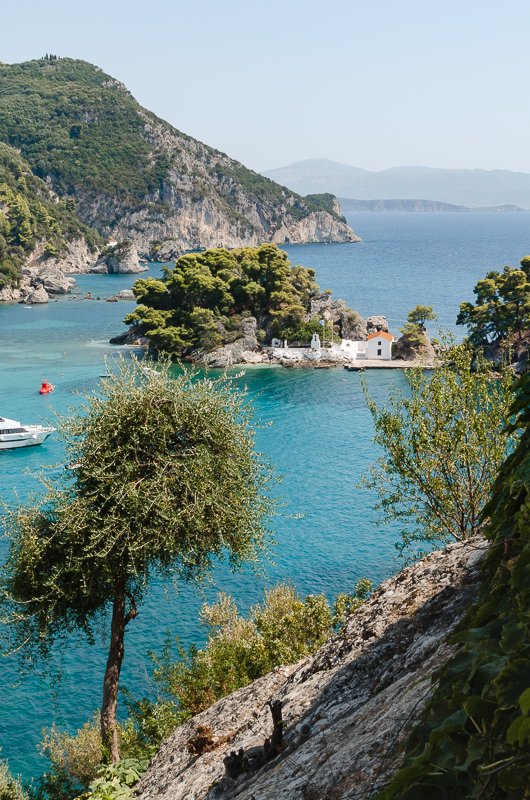 Vue sur l'ilôt de Panagia à Parga